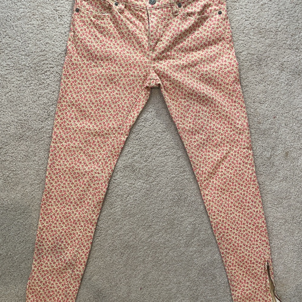 Denim & Supply Ralph Lauren Red Floral Skinny Jeans